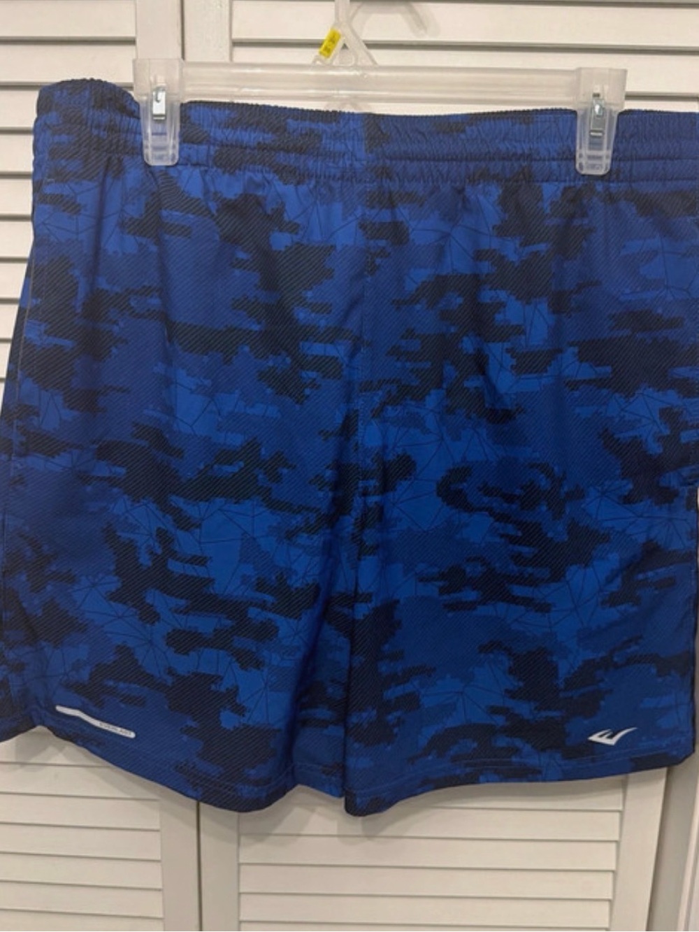 Men's Sz L Everlast Blue Camo Athletic Shorts